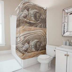 Rideau de douche en bois