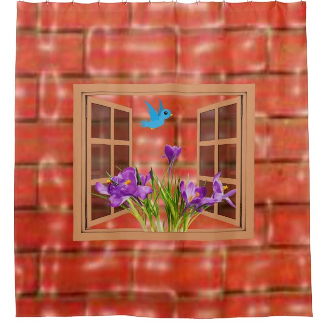 Rideau de douche en brique (Devant)