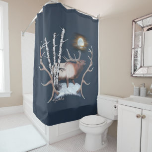 Rideau de douche en Elk Bull
