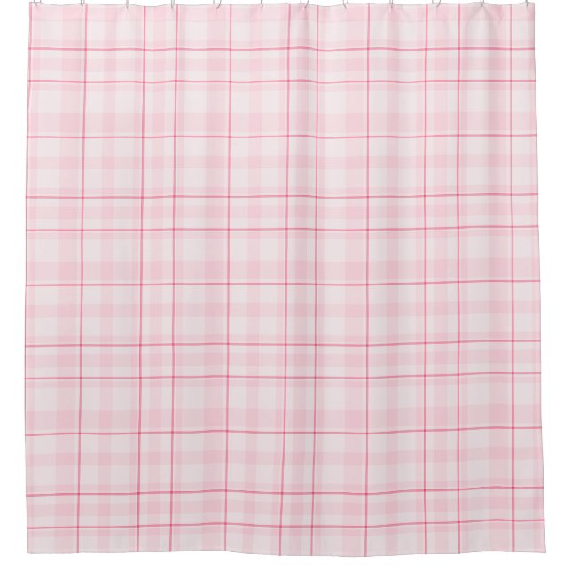 Rideau de douche en plastique rose (Devant)