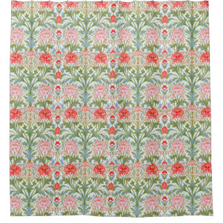 Rideau de douche en tissu de polyester floral