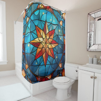 Rideau de douche en verre de Noël