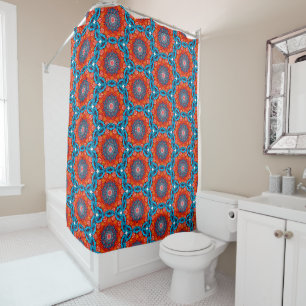 Rideau de douche énergétique mandala bohème