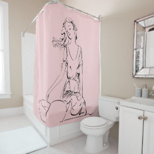 Rideau de douche Fée assise