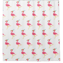 Rideau de douche Flamant rose