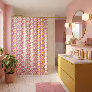 Rideau de douche fleuri