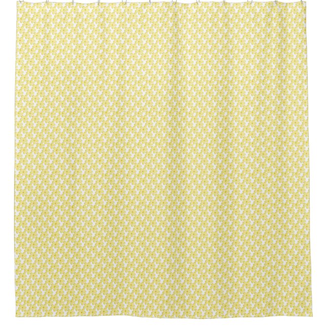 Rideau de douche fleuri jaune (Devant)