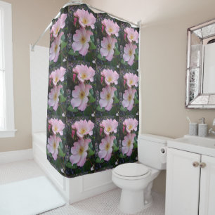 Rideau de douche floral Fleurs Roses Rose rose