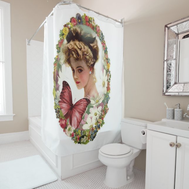 Rideau de douche Floral Victorian (En situation)