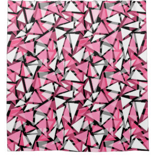 Rideau de douche Formes triangles géométriques san