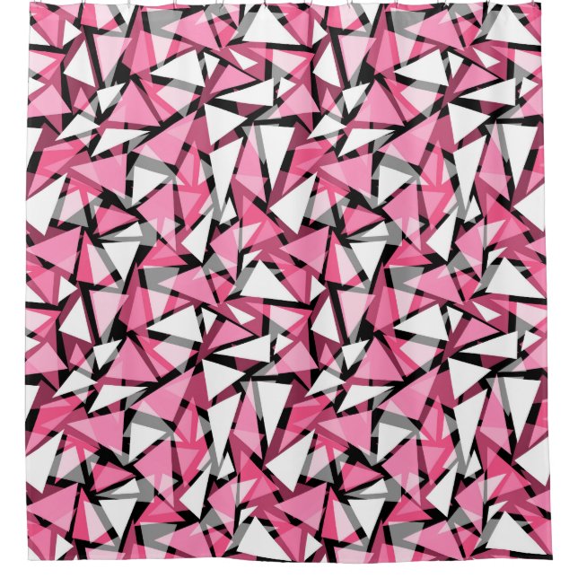 Rideau de douche Formes triangles géométriques san (Devant)