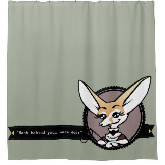 RIDEAU DE DOUCHE FOX FOX CUTE LADY FENNEC