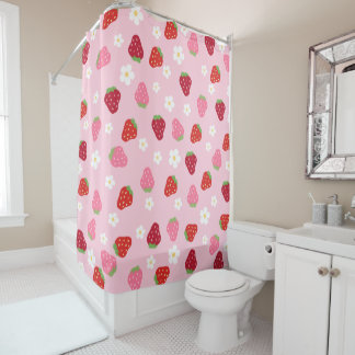 Rideau de douche Fraises & Marguerites