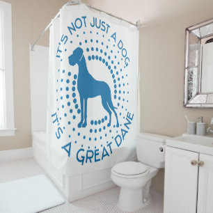 Rideau de douche Grand Danois drôle