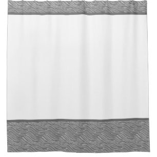 Rideau de douche gris et blanc