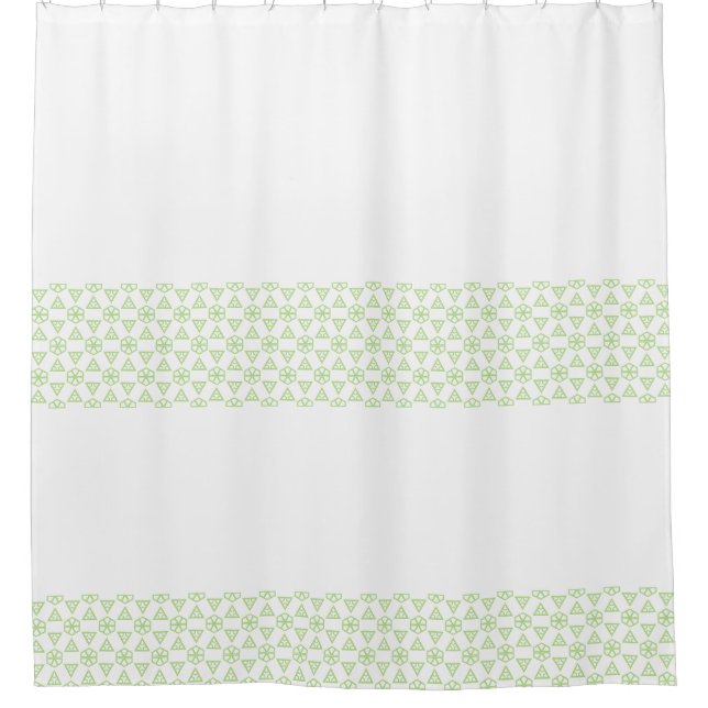 Rideau de douche - Hexagon vert Motifs rayures (Devant)