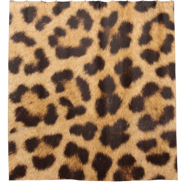 Rideau de douche imprimé léopard guépard (Devant)