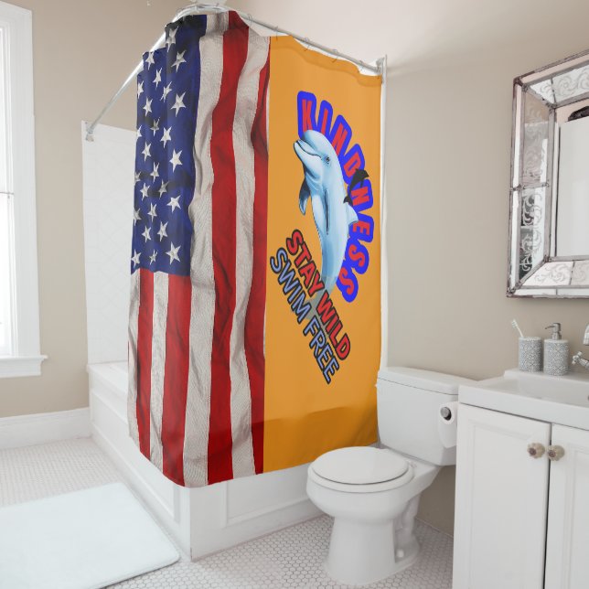 Rideau de douche inspiré (En situation)