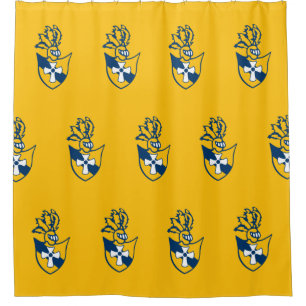Rideau de douche jaune avec Motif de crête