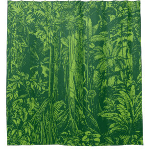 Rideau de douche Jungle vert