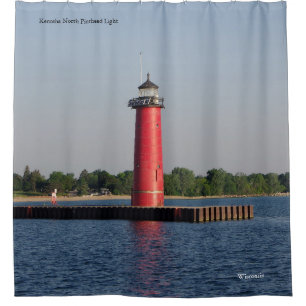 Rideau de douche Kenosha North Pierhead Light