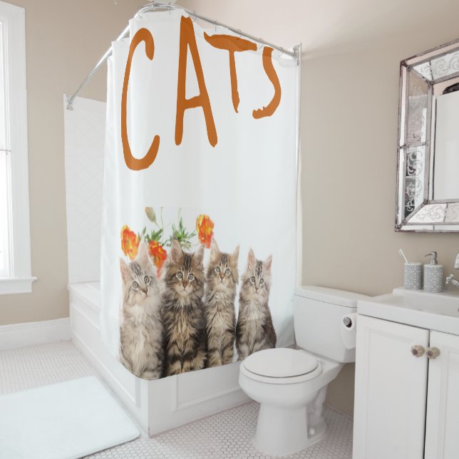 Rideau de douche Kitten (En situation)