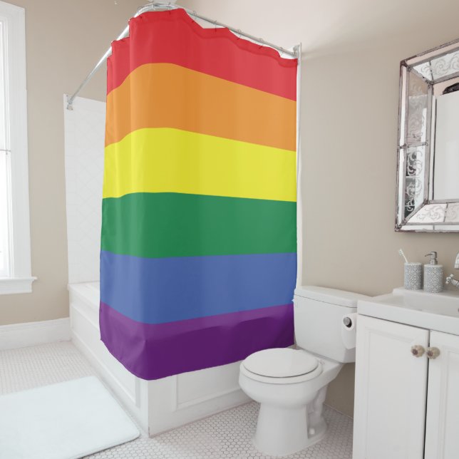 Rideau de douche LGBT Pride (En situation)