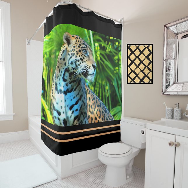 Rideau de douche Majestic Jaguar - Série Faune (Créateur téléchargé)