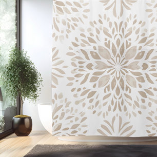 Rideau de douche mandala minimaliste bohème