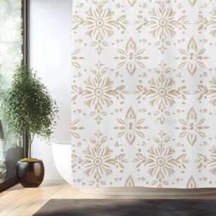 Rideau de douche mandala minimaliste boho