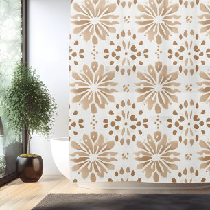 Rideau de douche mandala minimaliste boho