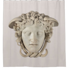 Rideau de douche Medusa emblématique en beige neut