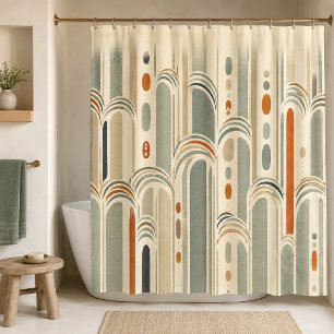 Rideau de douche Mid Century Modern : Terrasse Ver