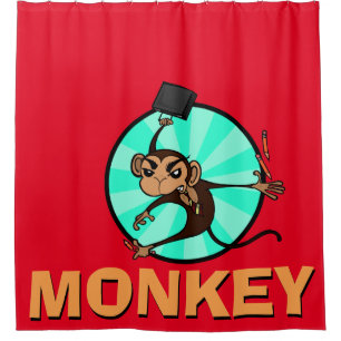 RIDEAU DE DOUCHE MONKEY FUNNY MONKEY