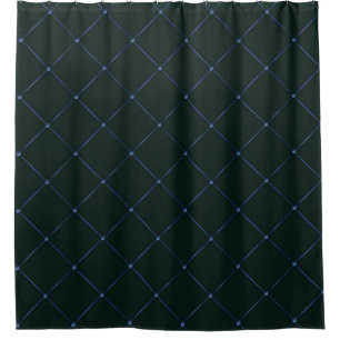 RIDEAU DE DOUCHE MOTIF BLEU NOIR ÉLÉGANT