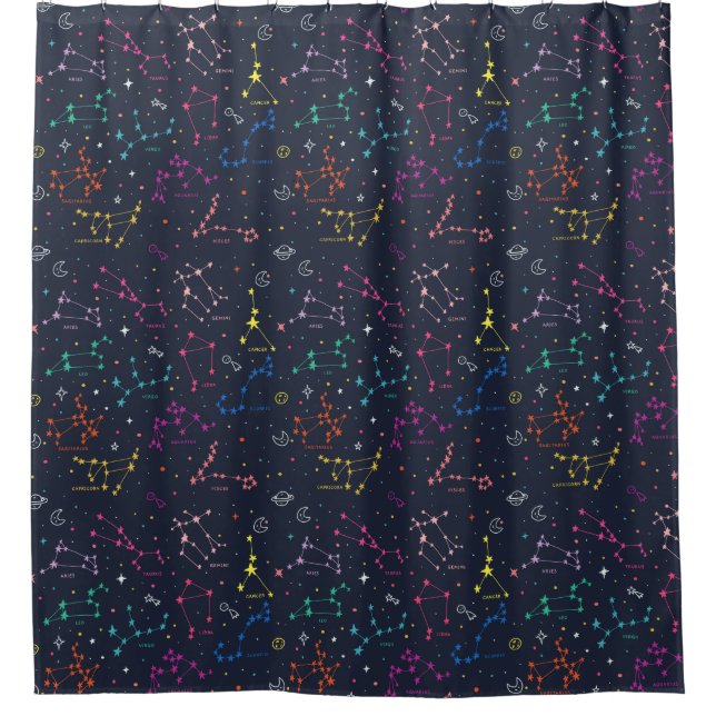 Rideau de douche Motif Constellation (Devant)