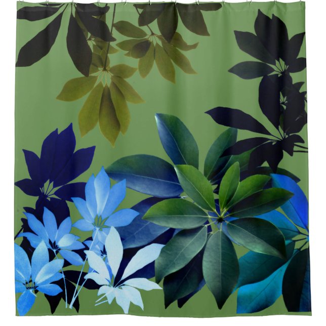 Rideau de douche Motif Feuille tropical (Devant)
