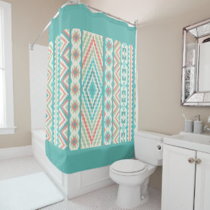 Rideau de douche/Motif tribal aztèque