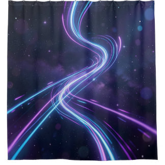 Rideau de douche Neon Current – Art lumineux au né