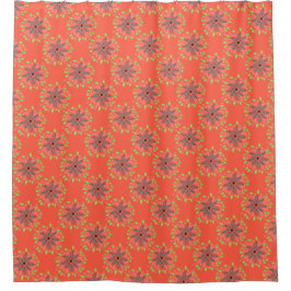Rideau De Douche Orange Et Design Moderne