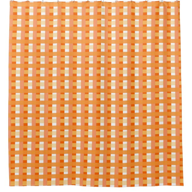Rideau de douche orange personnalisé (Devant)