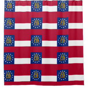Rideau de douche patriotique avec drapeau de la Gé