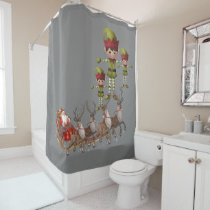 Rideau de douche Père Noël
