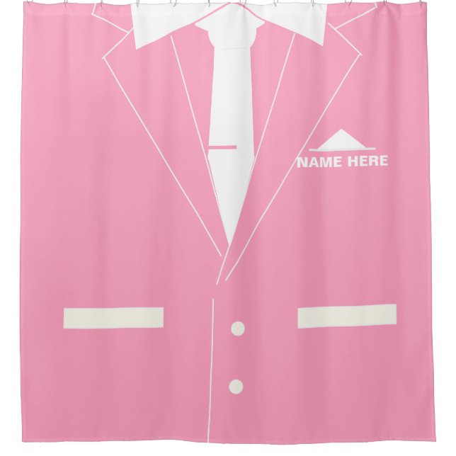Rideau de douche personnalisé avec costume Nom per (Devant)
