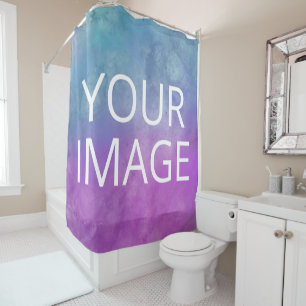 Rideau de douche personnalisé avec photo