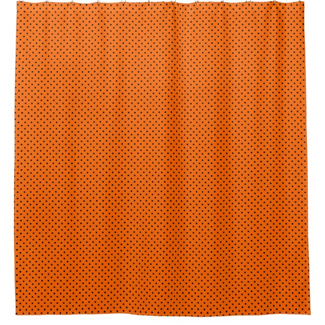 Rideau de douche Pois orange/noir (Devant)