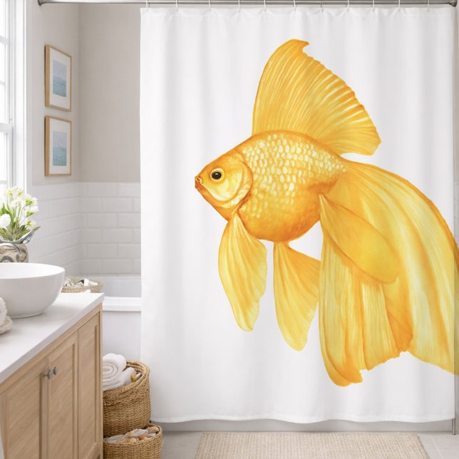 Rideau de douche Poisson Doré (Créateur téléchargé)