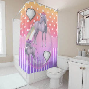 Rideau de douche Pony violet