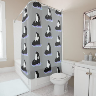 Rideau de douche pour baleine d'Orca