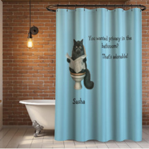 Rideau de douche pour chat pour l'intimité de la s